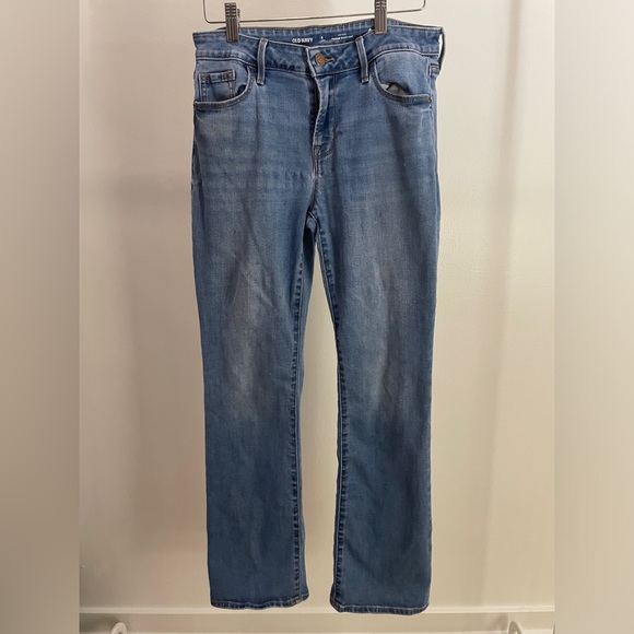 Old Navy Kicker Boot-Cut Jeans Womens 6 Short Blue Mid-Rise Stretch Denim Y2K - Picture 13 of 13